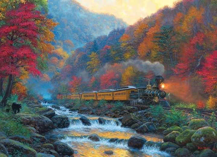 Puzzel Stoomtrein 1000 stukjes COBBLE HILL