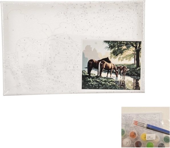 Schilderen op nummer – Paarden 24 × 30 cm