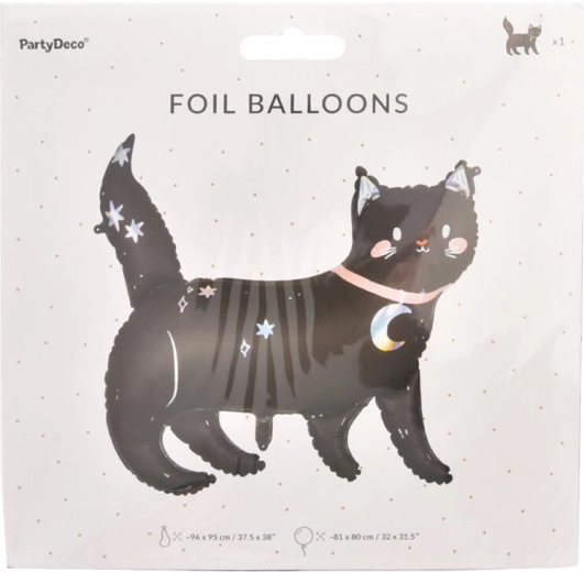 Folieballon zwarte kat 96 × 95 cm