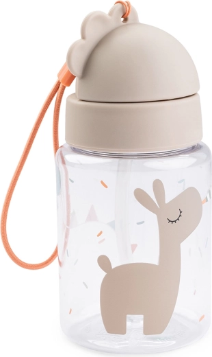 Done by Deer kinderfles met rietje Celebration zandkleur 280 ml