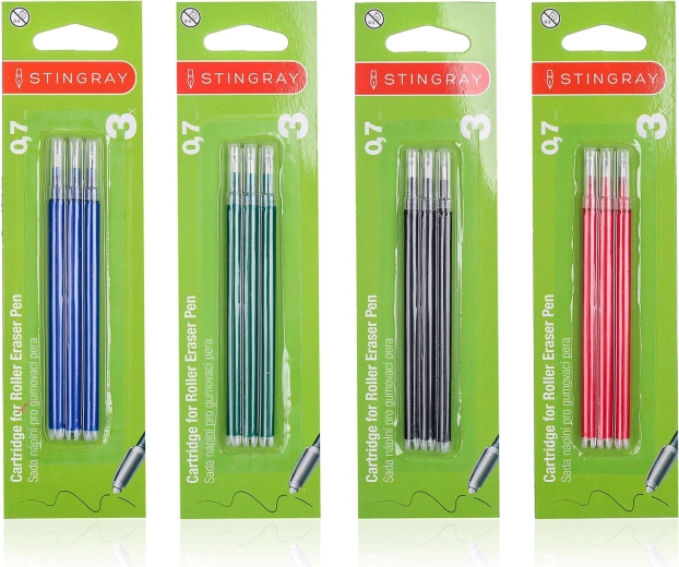 Vullingen voor uitwisbare pen 0,7 mm, kleurenmix (3 stuks)