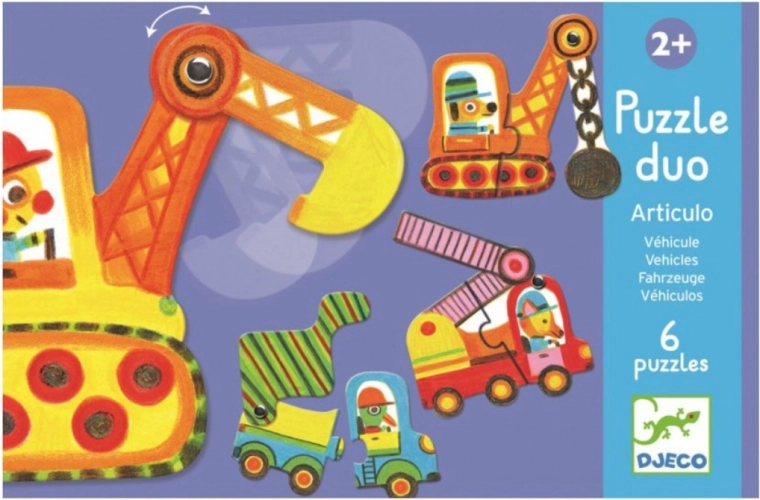 Puzzle Duo Autootjes in Beweging
