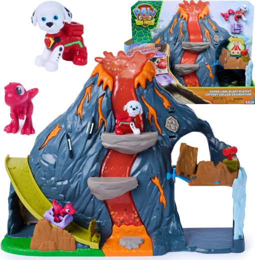Spin Master Paw Patrol in de film: dinosaurussen – interactieve vulkaan Super Lava Blast met licht en geluid