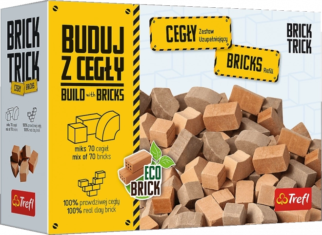 Trefl Brick Trick reserveverpakking met gemengde bakstenen, 70 stuks