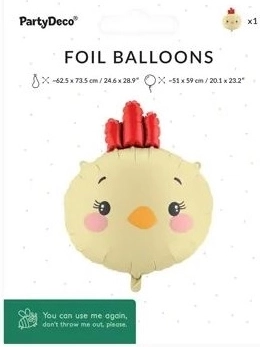 Folieballon Kuiken (Kurczak) mix 51 × 59 cm