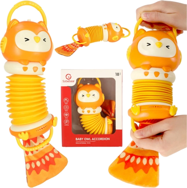 Oranje kinderaccordeon Uil