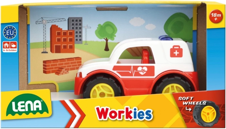 LENA Workies ambulance 12 cm in doos