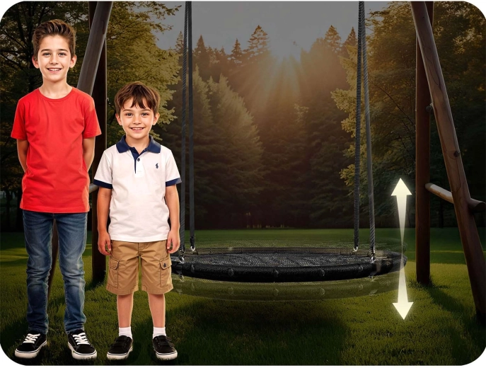 Verstelbare hoogte voor veilig schommelen