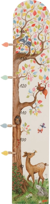 Goki houten groeimeter in het bos