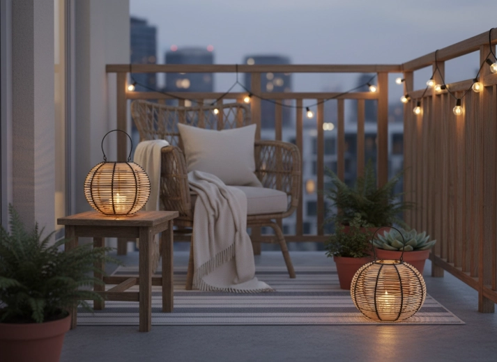 Sfeer op balkon en terras