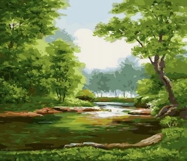 Norimpex Schilderen op nummer Bos 40 x 50 cm