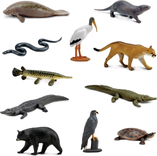 11 mini dierenfiguurtjes uit de Everglades