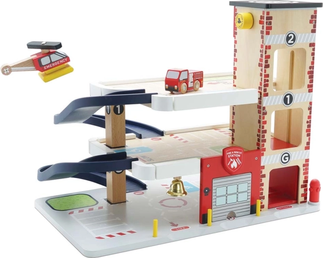 Le Toy Van houten meerlaagse reddingsgarage
