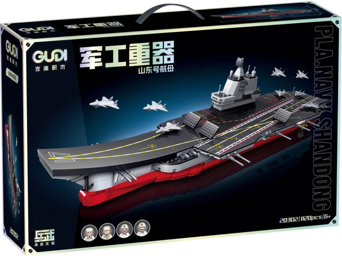 Bouwset voor een vliegdekschip met 1120 onderdelen