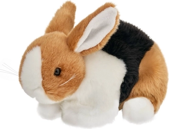 Pluchen konijntje bruin-zwart 18 cm