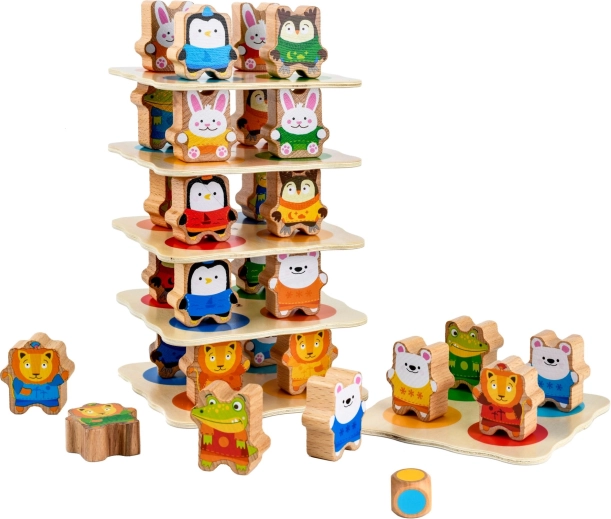 Lucy & Leo dieren­toren – houten educatieve bouwset