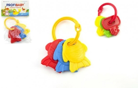 Rammelaar sleutels voor baby’s – kleurrijke set hangers