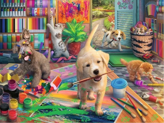 Ravensburger puzzel Sweet Artists – Schattige knutselaars 750 stukjes