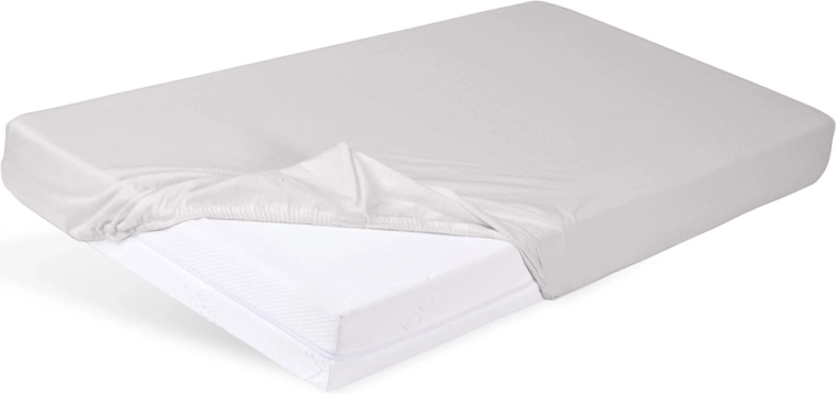 Babymatex hoeslaken jersey voor kinderbed 60 × 120 cm, lichtgrijs