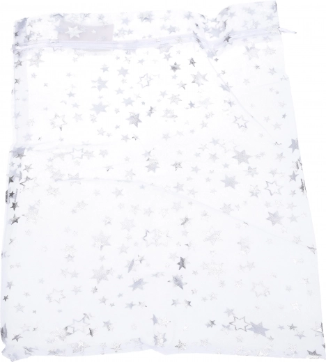 Transparante organza met glinsterende sterren