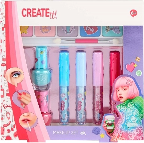 Create It! kinder make-upset met glitters (7 stuks)