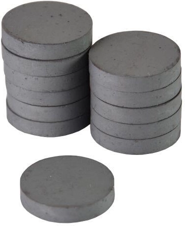 Magneet 26 mm zwart, set van 12 stuks