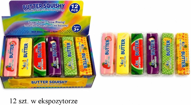 Sensorische knijpbare anti-stress squishy boter fruit - 1 stuk