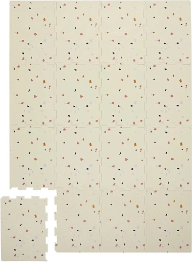 3 Sprouts schuim speelmat terrazzo cream