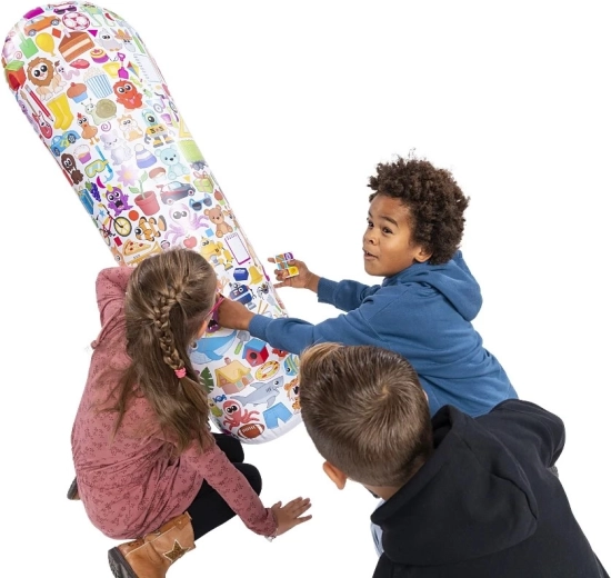 Grote opblaasbare bal vol afbeeldingen