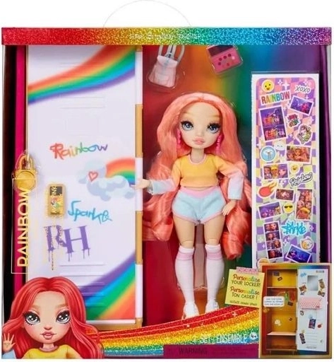 Rainbow High modepop met schoolkluisje en accessoires