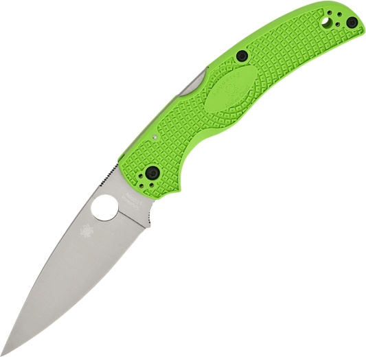 Vouwmes Spyderco Native Chief Salt, neongroene FRN, satijnen lemmet 10,3 cm