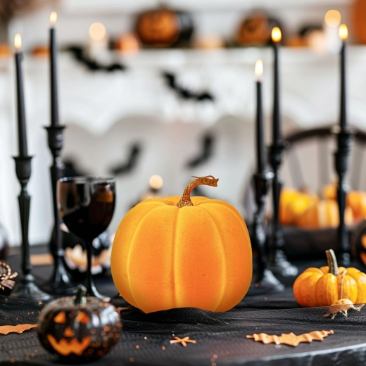 Halloween-decoratiepompoen oranje 16,5 cm