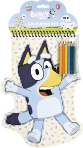 Bluey kleurboek met stickers en kleurpotloden (6 stuks)