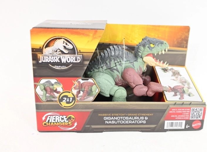 Jurassic World dinosaurusfiguur Nasutoceratops 2-in-1