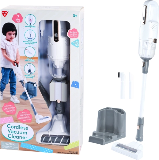 PlayGo draadloze kinderstofzuiger wit – set van 7 delen