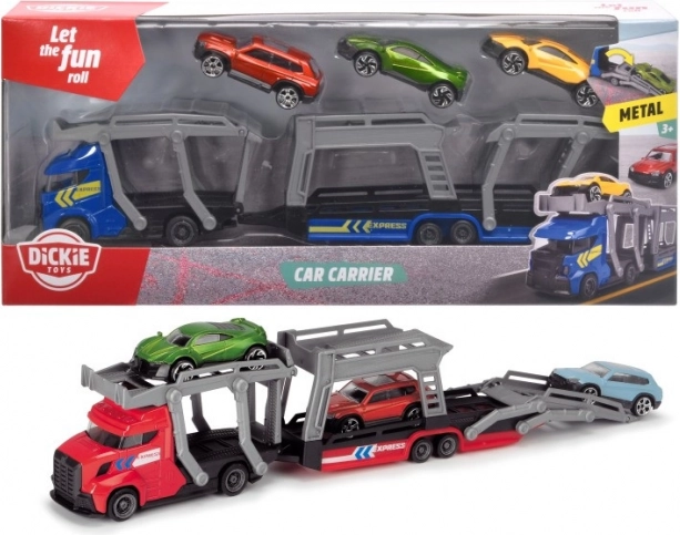 Autotransporter met 3 autootjes, 28 cm – 2 varianten