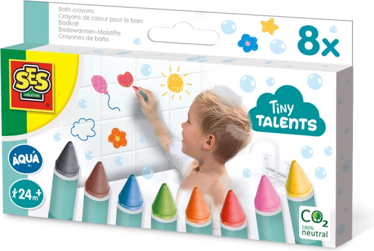 Badkrijtjes Tiny Talents 8 stuks