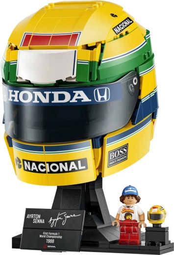 Authentieke details en kleuren geïnspireerd op de Senna-helm