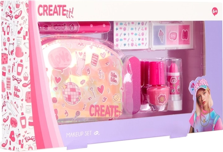 Create It! Kinder make-upset met cosmetische toilettas
