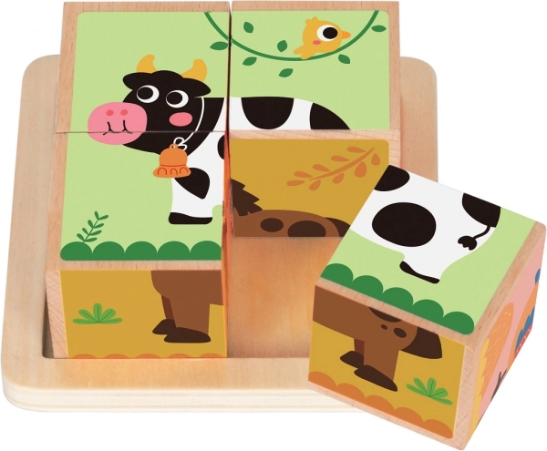 Houten blokken Boerderij