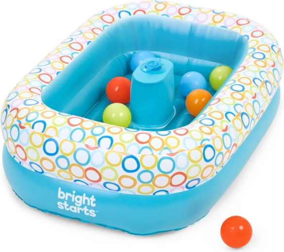 Bright Starts opblaasbaar badje en ballenbad Bathe & Giggle 2-in-1