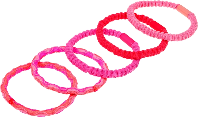 Souza! roze haarelastiekjes Isolde - 5 stuks