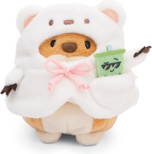 Nici MyMochi hondje Hiro 8 cm in een ijsbeerpak met bubble tea, cadeau­set