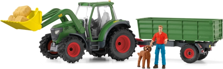 Schleich tractor met aanhanger