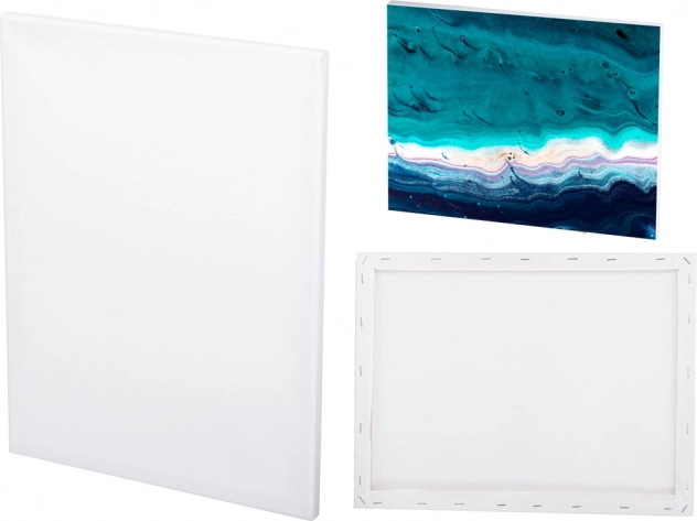 Schildersdoek op raam 40 × 50 cm, wit, voorgeprepareerd