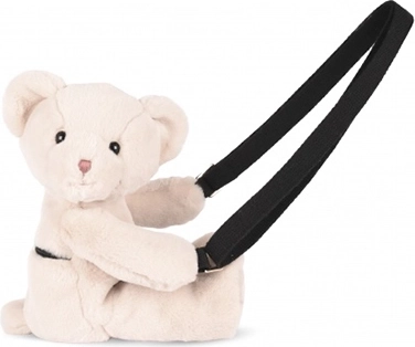 Doudou pluchen schoudertas teddybeer beige 30 cm