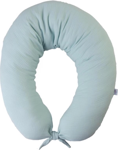 Babymatex mousselinen voedingskussen Moon licht turquoise 260 cm
