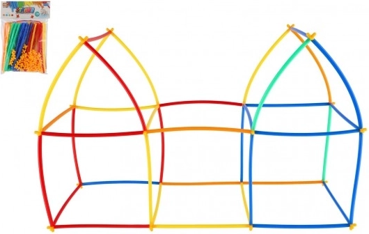 Creatieve bouwset van rietjes