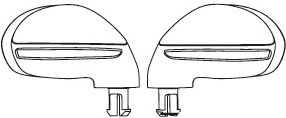 Achteruitkijkspiegels voor kinder-elektrische auto Bentley (links en rechts) – set 2 stuks