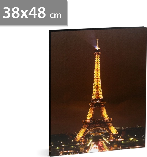 LED-schilderij Eiffeltoren, 38 × 48 cm